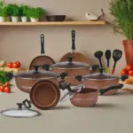 Non Stick Kitchen Set 15 Pcs New Arrival Cookware Set