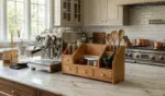 Wooden Kitchen Countertop Organizer Stand with Drawers - Image 2