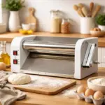 Electric Dough Sheeter Roller, 19.7-inch Stainless Steel Pasta Maker Automatic